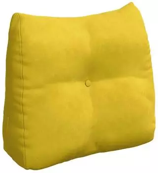 vidaXL R&uuml;ckenkissen gelb 60x24x50cm Samt (42014407)