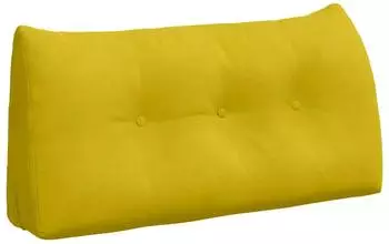 vidaXL R&uuml;ckenkissen gelb, Samt, 100x24x50cm
