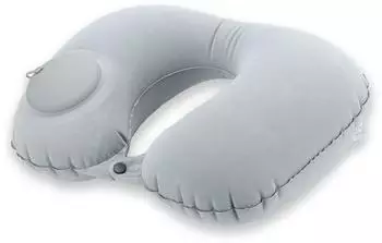 Intirilife Aufblasbares Nackenkissen, ergonomisch, Druckknopf-Verschluss