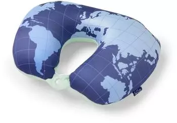 Thalia 2-in-1-Reisekissen Nackenhörnchen "World Map", blau/eisblau