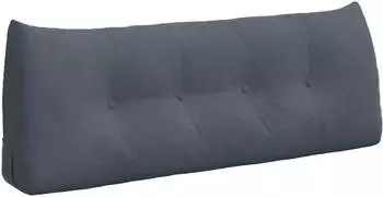 vidaXL R&uuml;ckenkissen Samt, dunkelgrau, 120x24x50cm