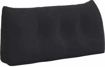 vidaXL Rückenkissen Samt, schwarz, 100x24x50cm (42014464)