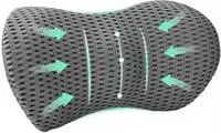 vidaXL R&uuml;ckenkissen Grau Viscoschaum 47,5 x 23 x 12 cm
