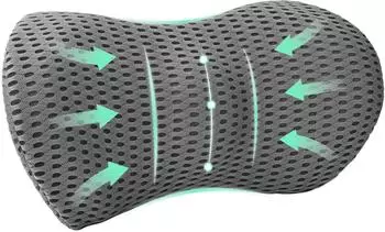 vidaXL Rückenkissen Viscoschaum grau 47,5x23x12cm
