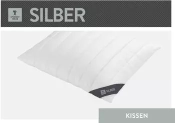 Spessarttraum Baumwollkissen fest Silber 80x80cm