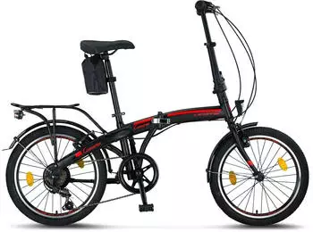Licorne Bike Conseres Premium Falt Bike schwarz/rot