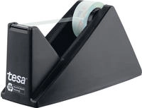 Tesa Klebebandabroller 59045 Eco & Crystal schwarz, Tischabroller f&uuml;r Klebeband 19mm