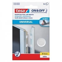 tesa Klettpunkte ON & OFF UNIVERSAL wei&szlig;, 8 St.
