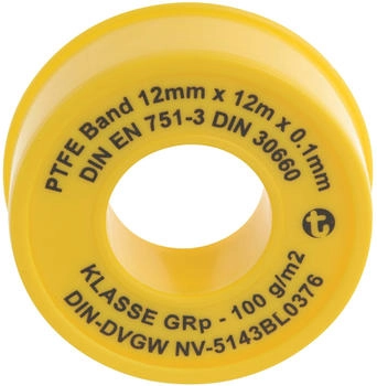 Geka PTFE-Dichtbandrolle 12 m x 12 mm x 0,1 mm (04.5000.9)
