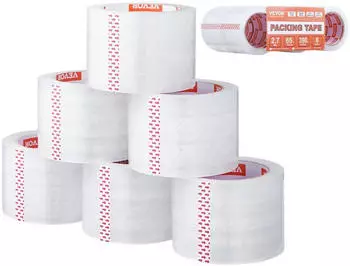 VEVOR Klebeband Transparent 76,2mm x 59,4m, 0,068mm, 6 Rollen (ID277665P6)
