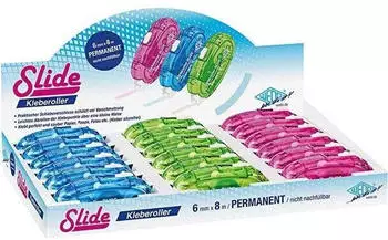 Wedo Kleberoller SLIDE 6mm x 8m, permanent, 18er Display (258 160899)