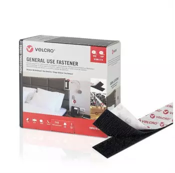 Velcro Klettband selbstklebend, Schwarz, 50mm x 5m (VEL-PS20006)