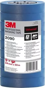 3M Malerband 2090 Multifl&auml;chen Blau 24mm x 50m, 9 Rollen (2090TB)