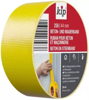 Kip Beton- und Mauerband Gewebeband gelb 44mm&times;50m (258-43)