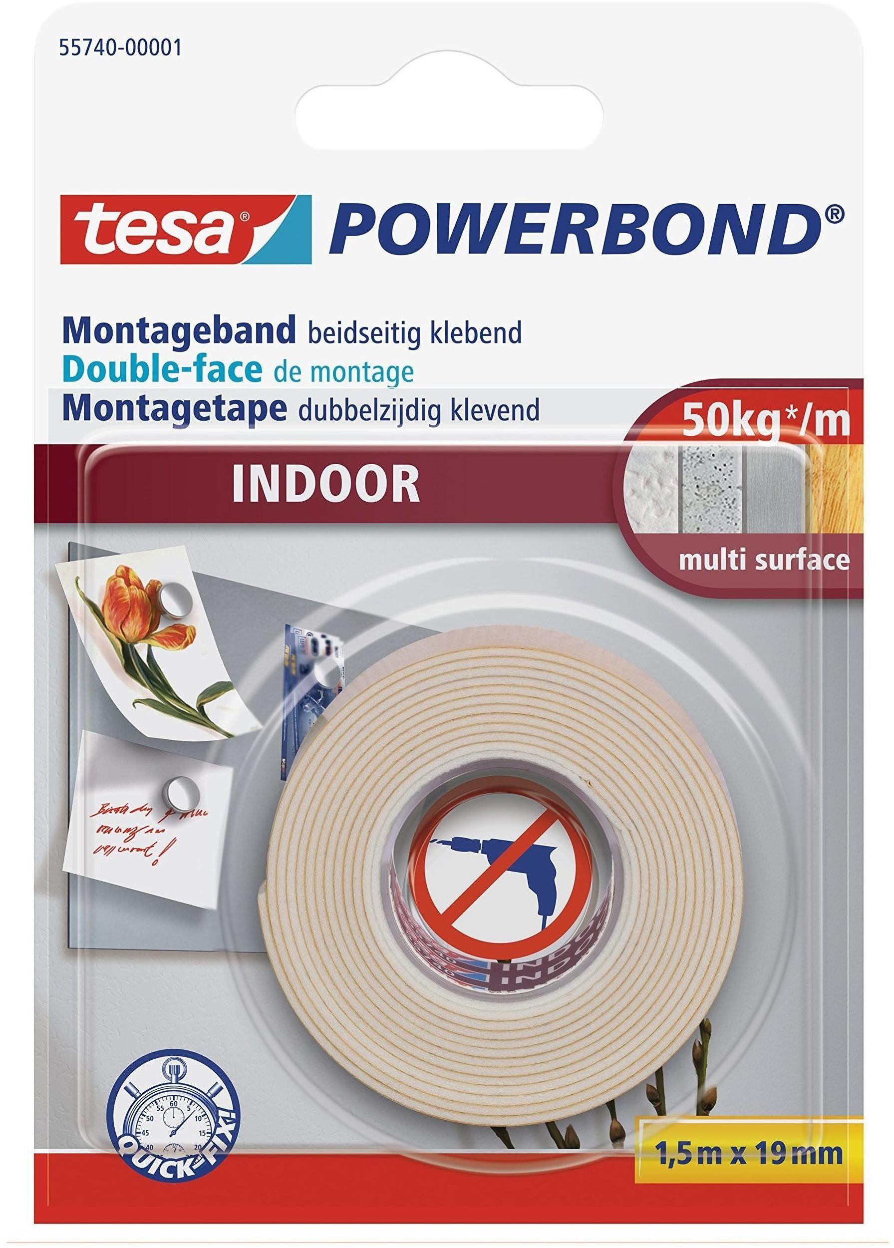 tesa Montageband Indoor 1,5m x 19mm, weiß Test TOP Angebote ab 4,88 €  (Dezember 2022)