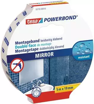 tesa Montageband f&uuml;r Spiegel 5m x 19mm