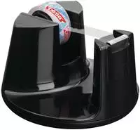 Tesa Klebebandabroller 53917 Curve, schwarz, Tischabroller f&uuml;r Klebeband 19mm x 33m