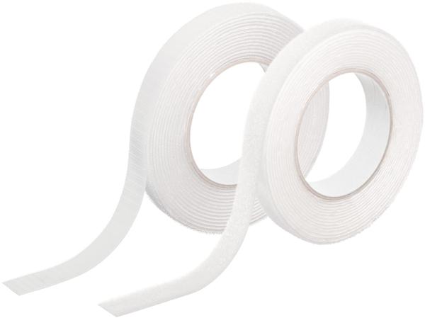 tesa On & Off Longroll Haken- und Klettband weiß 5m x 20mm