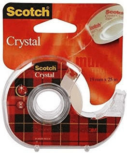 Scotch Handabroller inklusive 1 Rolle Crystal Klebeband 19mm x 25m hochtransparent (6-1925D)