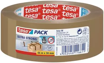tesa tesapack ultra strong 66m x 38mm braun (57175)