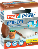 Tesa 56341-6, tesa extra Power Perfect Gewebeband braun 19,0 mm x 2,75 m 1 Rolle