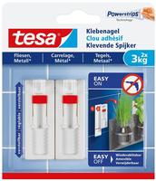 TESA 77764-00000-00, TESA 77764 Klebenagel verstellbar Wei&szlig; Inhalt: 2St.
