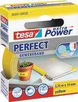 tesa 56341-00030-02, tesa Gewebeb&auml;nder extra Power Perfect 19 mm x 2.75 m gelb