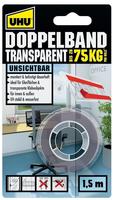 UHU 45375, UHU TRANSPARENT doppelseitiges Klebeband 19,0 mm x 1,5 m, 1 Rolle