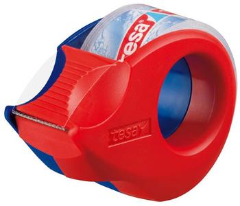 tesa tesafilm Mini-Handabroller rot-blau + 1 Rolle kristallklar (57585)