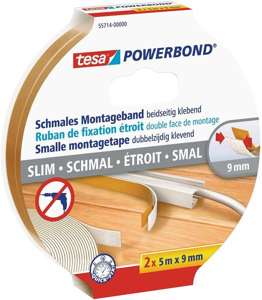 tesa Powerbond schmal 2x 5m x 9mm (55714)