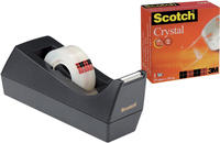 Scotch&copy; Tischabroller Sparset C38 mit 1 Rolle Crystal Clear Klebeband 600