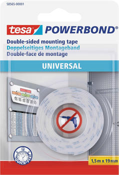 tesa Powerbond weiß 1,5m x 19mm