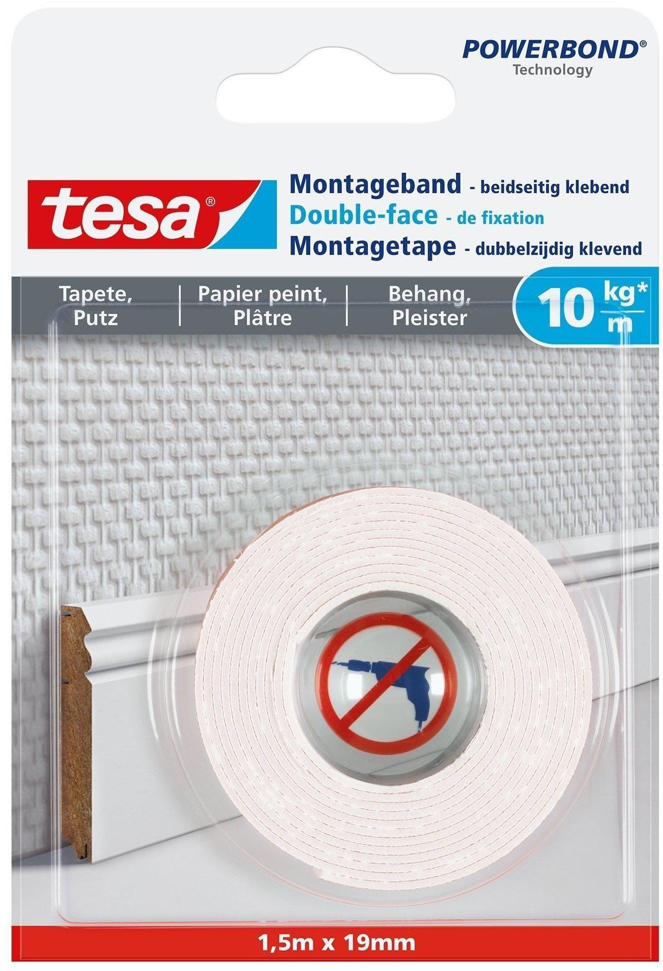 Tesa Montageband für Tapeten und Putz 1,5m x 19mm (77742-00000-00) Test: ❤️  TOP Angebote ab 5,42 € (Mai 2022) Testbericht.de