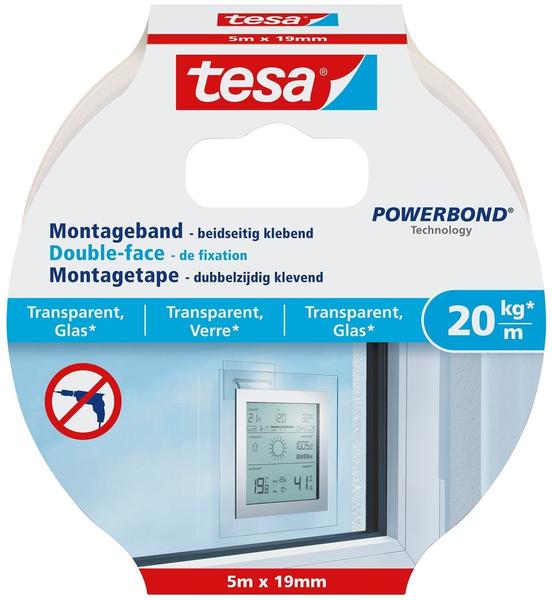 tesa Montageband für transparente Oberflächen und Glas 5m x 19mm (77741-00000-00)