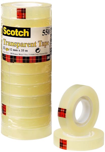 Scotch 550 12mm x 33m transparent 12 Rollen ( 12 Rollen)