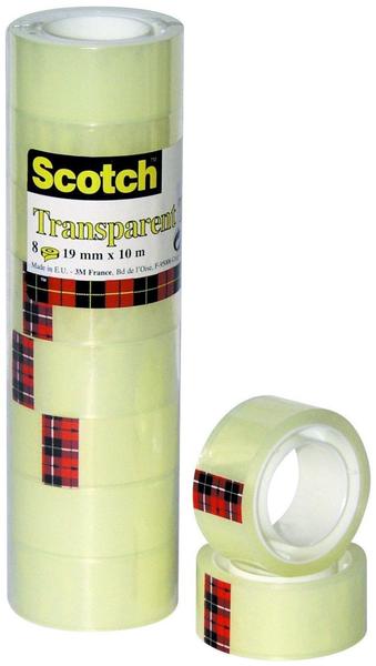 Scotch 550 19mm x 10m transparent 8 Rollen (5501910)