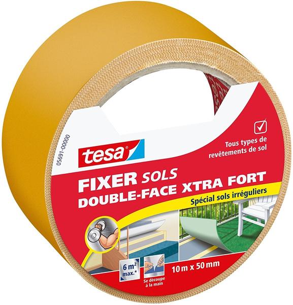 Tesa Double Face Xtra doppelseitig für unregelmäßige Böden 10m x 50mm (05691-00000-00)