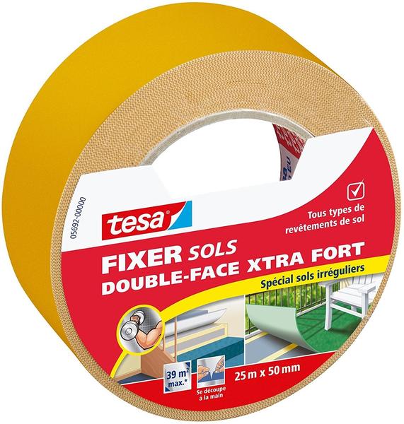 Tesa Double-Face Xtra Teppichklebeband für unregelmäßige Böden 25m x 50mm (05692-00000-00)