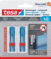 TESA&reg; Powerstrips&reg; Klebenagel Leinwand f&uuml;r Tapete & Putz verstellbar, weiss