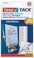 Tesa 59405-00000-00, tesa TACK UNIVERSAL Klebeknete, 1,0 x 0,8 cm, 80 St. wei&szlig;