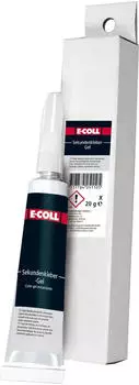 E-Coll Sekundenkleber Gel silikonfrei f&uuml;r glatte und por&ouml;se Fl&auml;chen 20gr