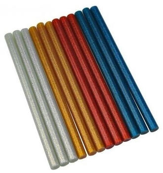 Easy Work 12 Hei&szlig;kleber Klebesticks 11,2mm x 200mm farbig glitzer