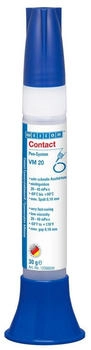 WEICON Contact VM 20 Cyanacrylat-Klebstoff niedrigviskoser Sekundenkleber f&uuml;r Metall 30 g farblos (12300030)