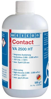 WEICON VA 2500 HT Cyanacrylat-Klebstoff hochviskoser Sekundenkleber hochtemperaturbst&auml;ndig bis 140&deg;C 500 g (12550500)