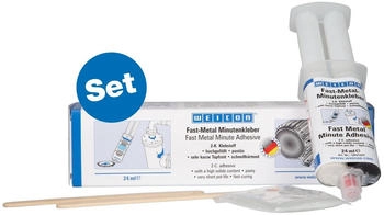WEICON Fast-Metal Minutenkleber Fl&uuml;ssigmetall Epoxidharzklebstoff Set, anthrazit (10058777)