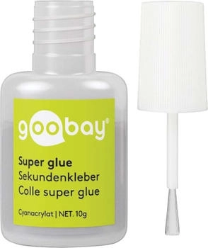 Goobay Sekundenkleber 10g, transparent, mit Pinsel (77017)