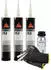 Vasalat Sikaflex 252 Klebstoff weiß 3x300ml + Primer 207 + 5 Düsenspitzen