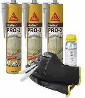 Sikaflex PRO-3 grau mit Aktivator f&uuml;r Aluminium & Stahl Abdichtung - PRO-3 grau mit