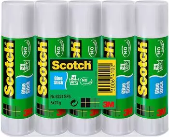 Scotch Klebestifte 21g, 5er-Pack, waschbar, l&ouml;sungsmittelfrei (693086)