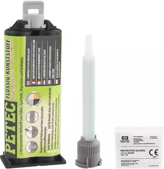 PETEC Fl&uuml;ssig-Kunststoff Klebe-, Reparatur- & Spachtelmasse 50ml (98355)